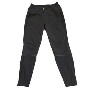 Lululemon Fast Free Running Pants Mens Small Gray Softshell Stretch Reflective